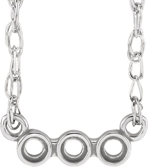 Rose-Cut Three-Stone Necklace or Center
