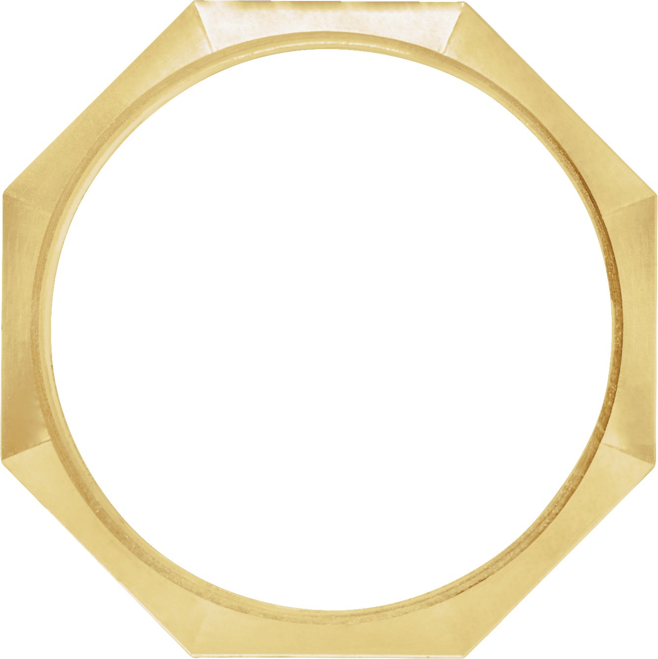 14K Yellow 3 mm Geometric Octagon Band Size 7