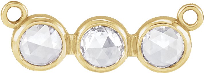 Rose-Cut Three-Stone Necklace or Center