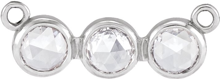 Rose-Cut Three-Stone Necklace or Center