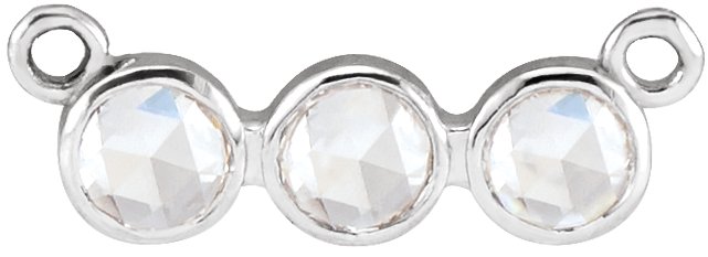 Rose-Cut Three-Stone Necklace or Center