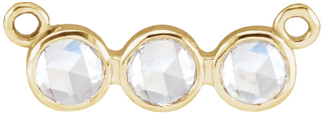 Rose-Cut Three-Stone Necklace or Center