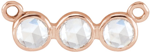 Rose-Cut Three-Stone Necklace or Center