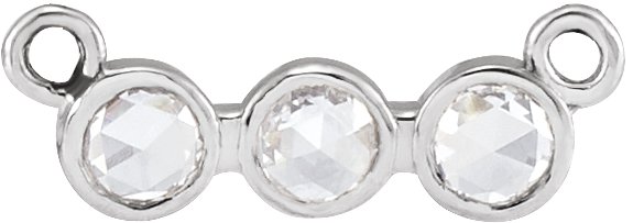 Rose-Cut Three-Stone Necklace or Center