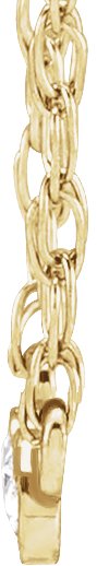 14K Yellow .03 CTW Rose-Cut Natural Diamond 18 Necklace