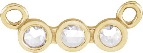 Rose-Cut Three-Stone Necklace or Center