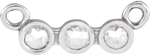 Rose-Cut Three-Stone Necklace or Center