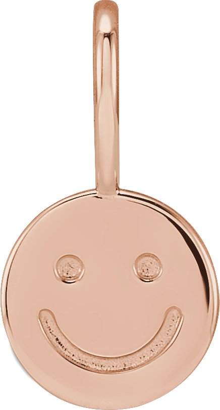 14K Rose Smiley Face Charm or Pendant Ref 18830492