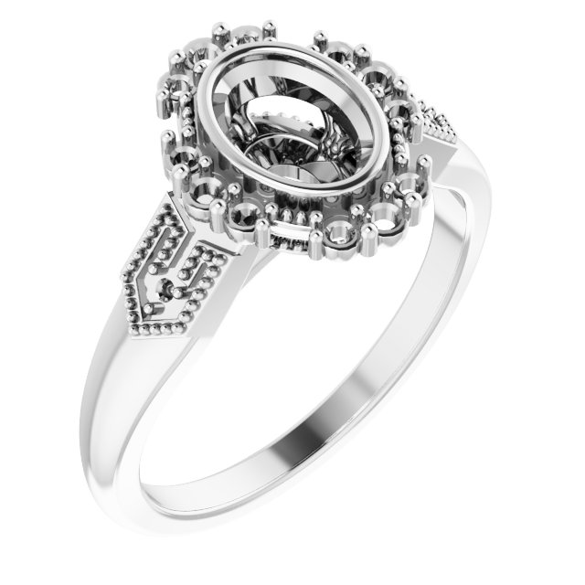 Bezel-Set Accented Engagement Ring or Band
