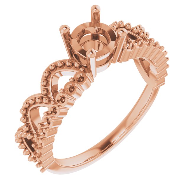 Accented Crown-Inspired Engagement Ring or Band