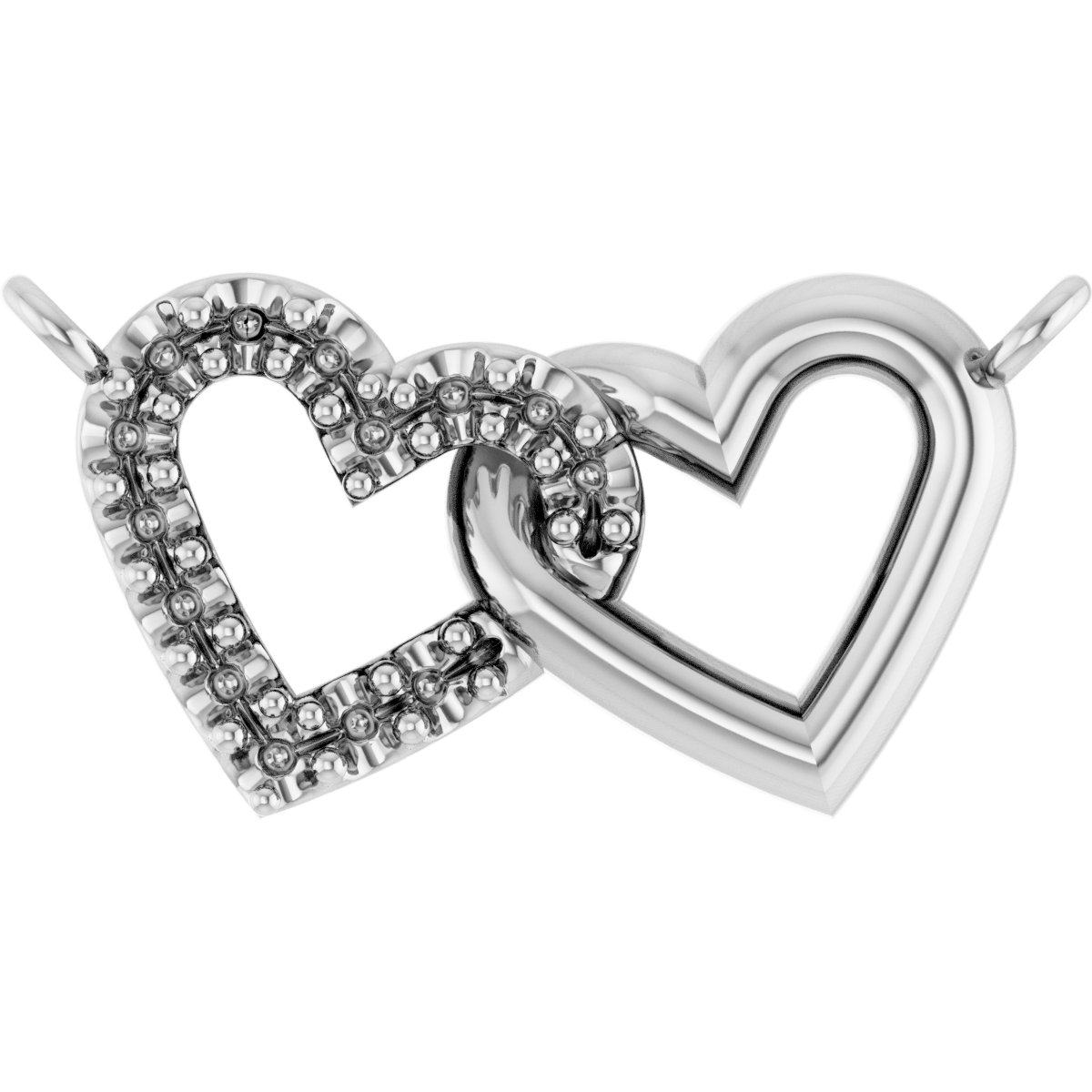 Interlocking Heart Necklace or Center
