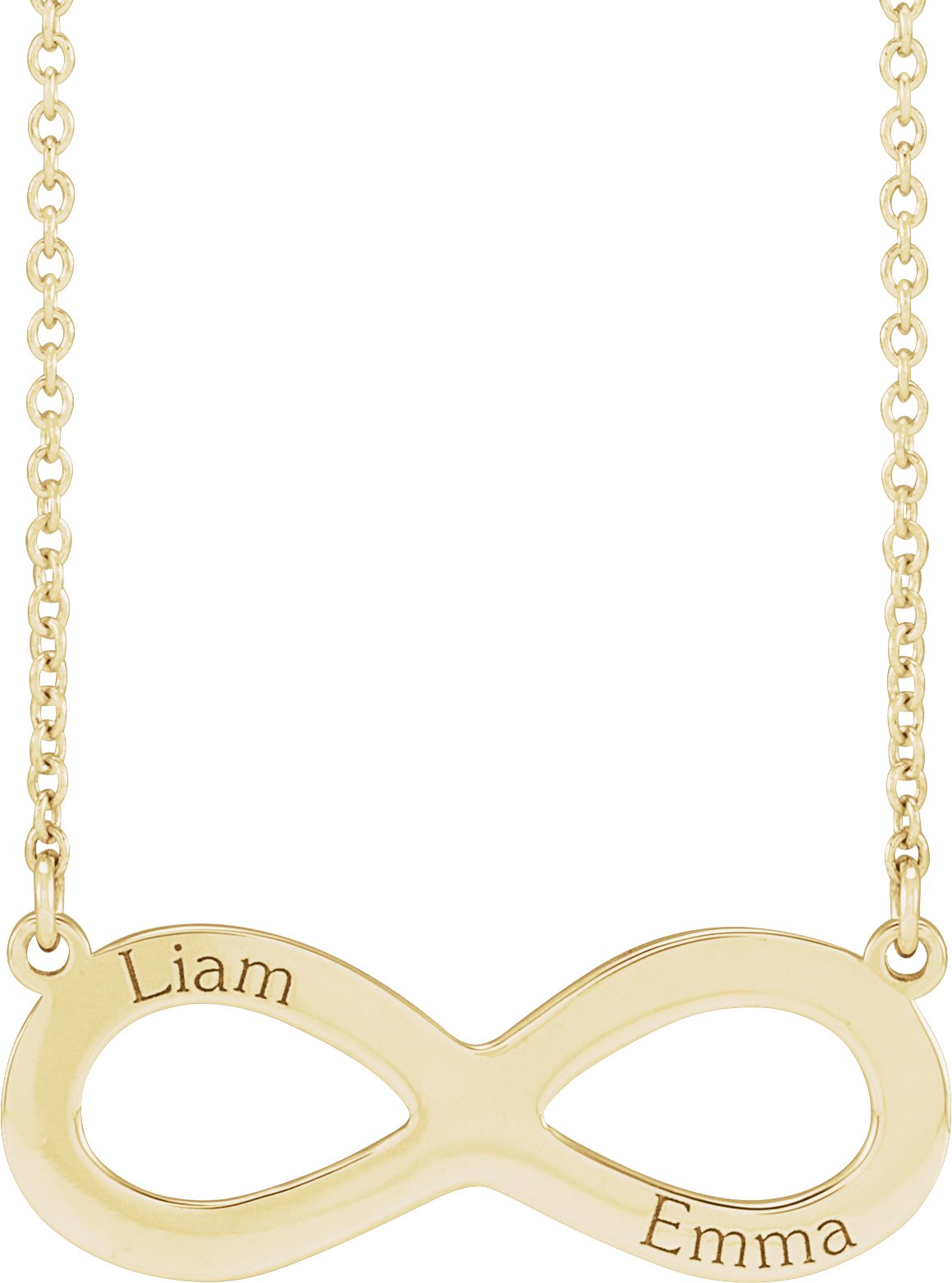 Engraved Infinity Necklace