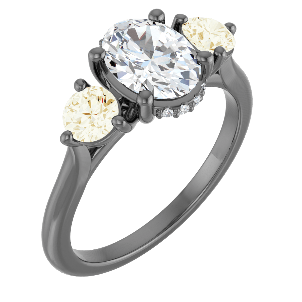 three stone engagement ring