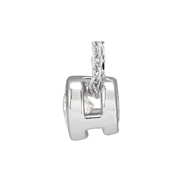 14K White 1/10 CT Natural Diamond Bezel-Set 16-18 Necklace