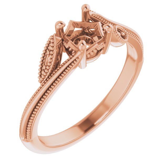Accented Floral Engagement Ring or Band