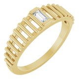 Straight Baguette Solitaire Ring