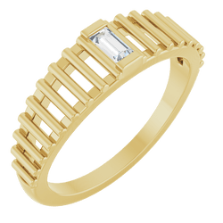 baguette solitaire ring