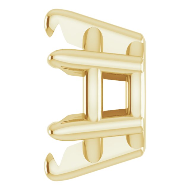 Pre-Notched Claw-Prong Earring Setting