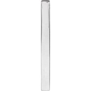 14K White 35x2.5 mm Engravable Four-Sided Vertical Bar Pendant