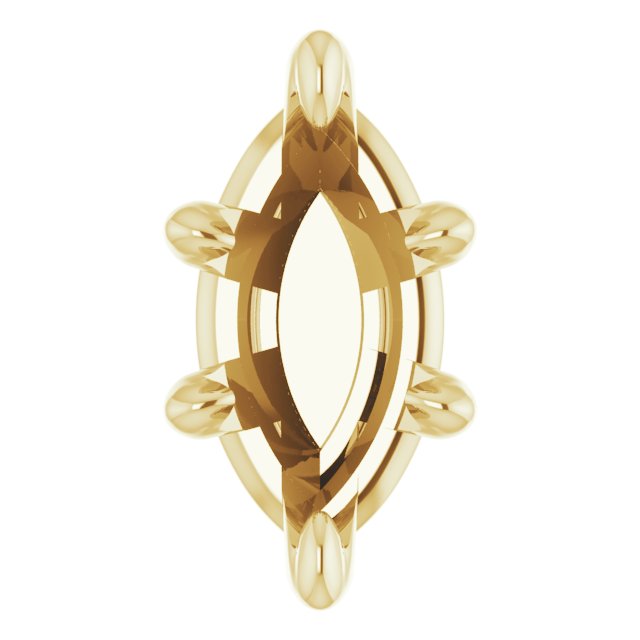 Pre-Notched Claw-Prong Earring Setting