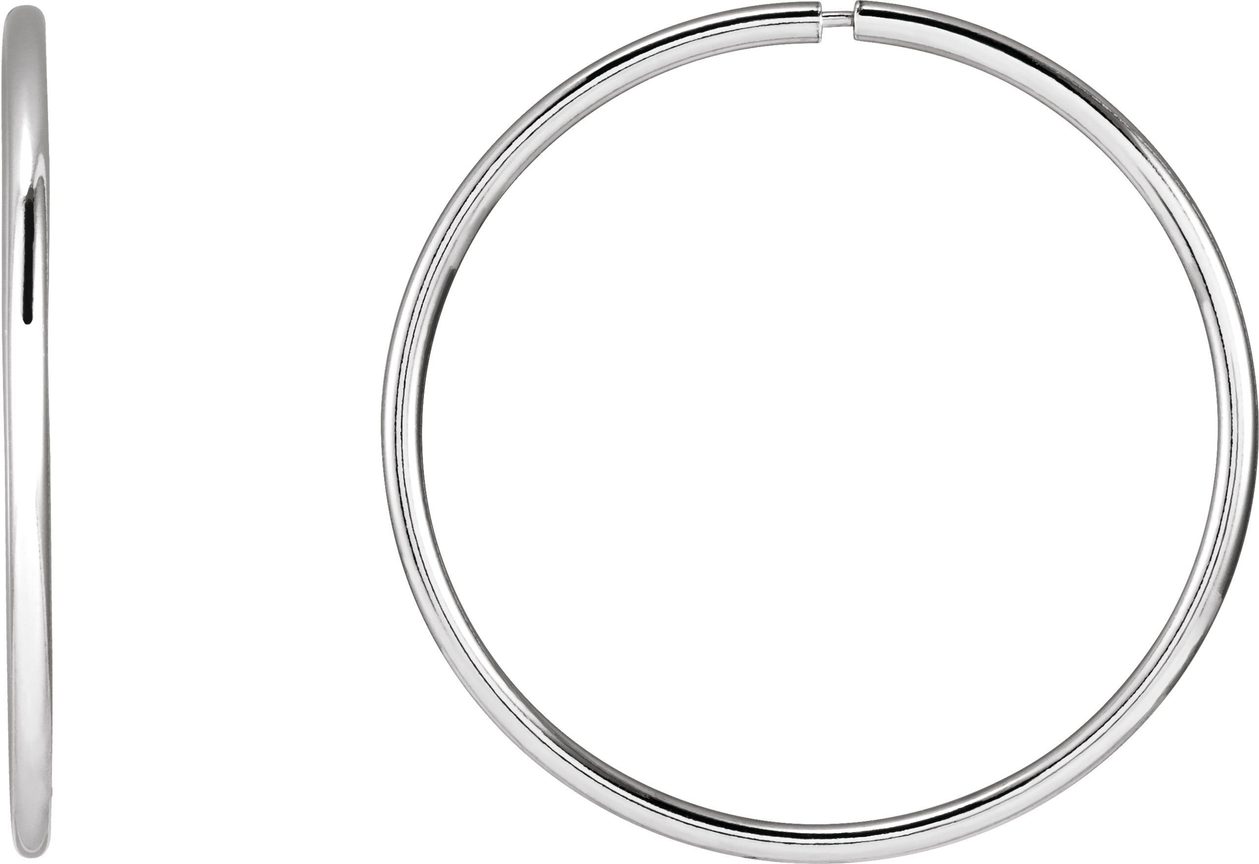 Sterling Silver Endless Hoop Earrings