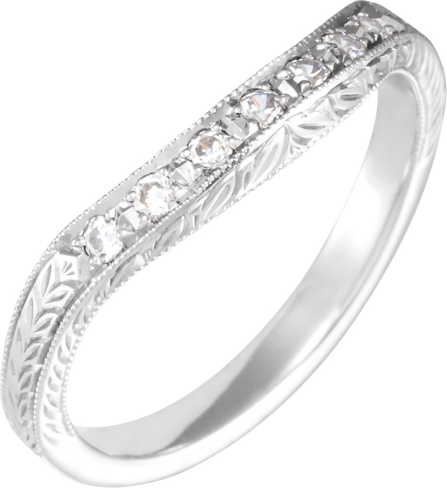 14K White 1/6 CTW Natural Diamond Matching Band