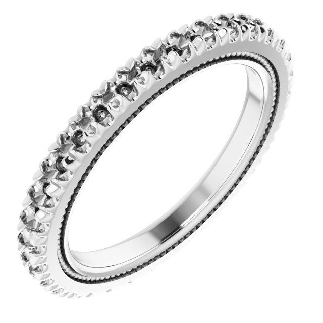 Milgrain French-Set Eternity Band