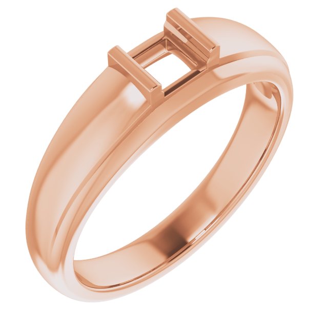 Solitaire Half Bezel Ring