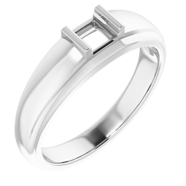 Solitaire Half Bezel Ring