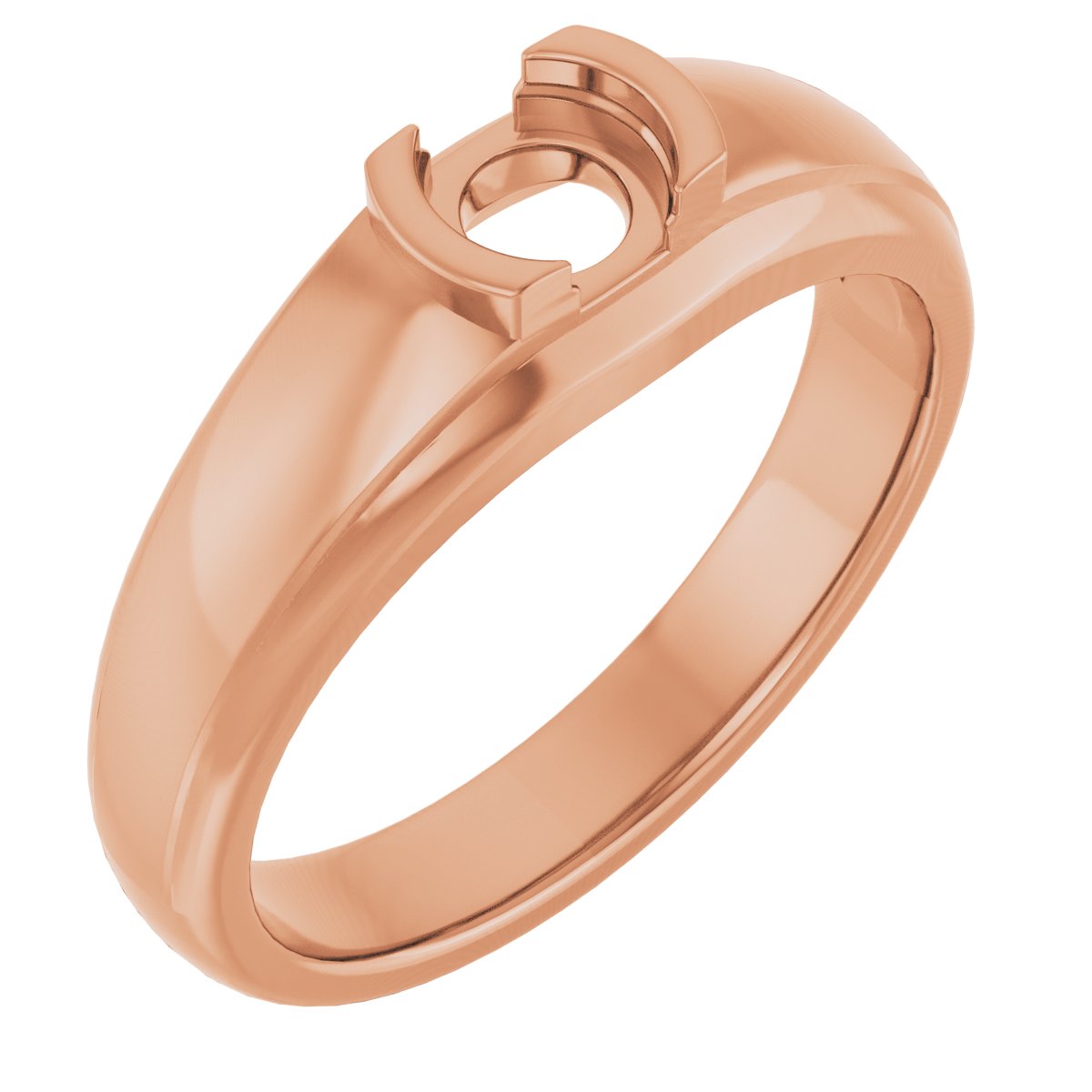 Solitaire Half Bezel Ring