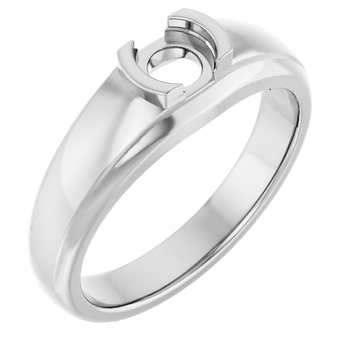 Solitaire Half Bezel Ring