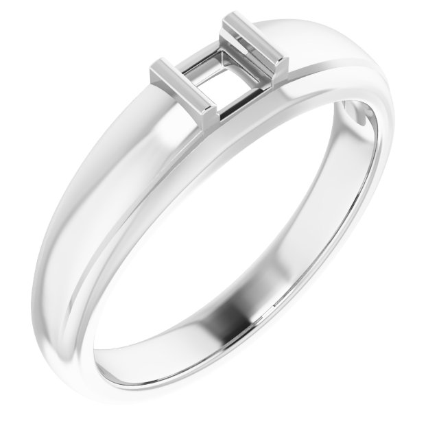 Solitaire Half Bezel Ring