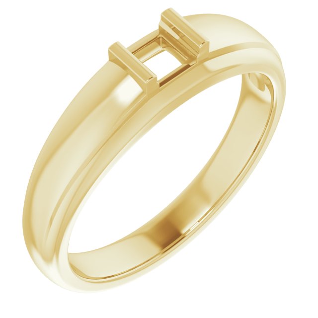Solitaire Half Bezel Ring