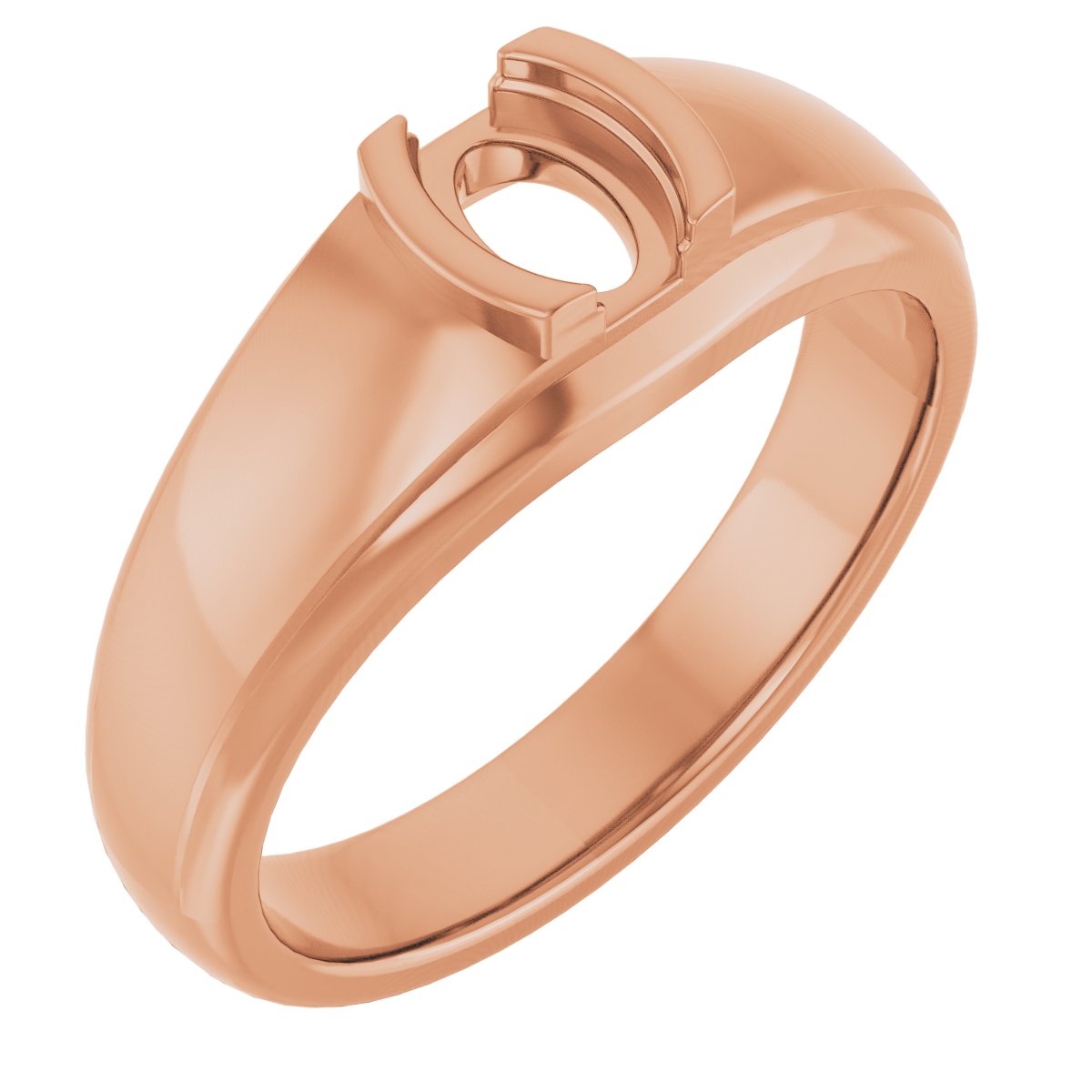 Solitaire Half Bezel Ring