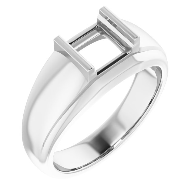 Solitaire Half Bezel Ring