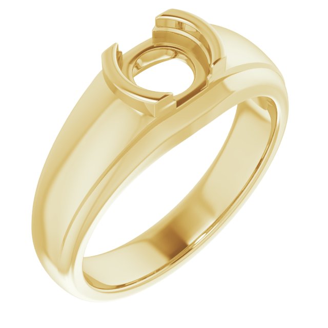 Solitaire Half Bezel Ring
