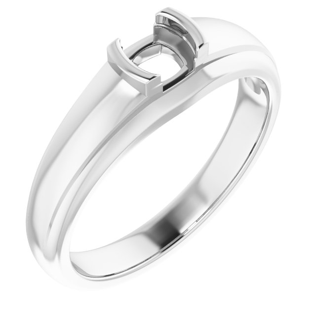 Solitaire Half Bezel Ring