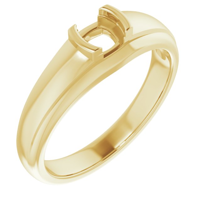 Solitaire Half Bezel Ring
