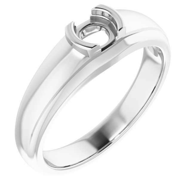 Solitaire Half Bezel Ring