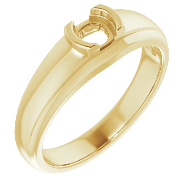 Solitaire Half Bezel Ring