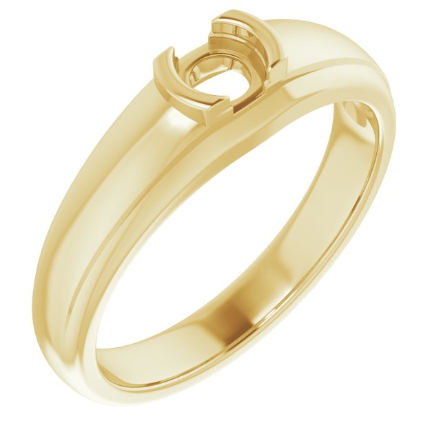 Solitaire Half Bezel Ring