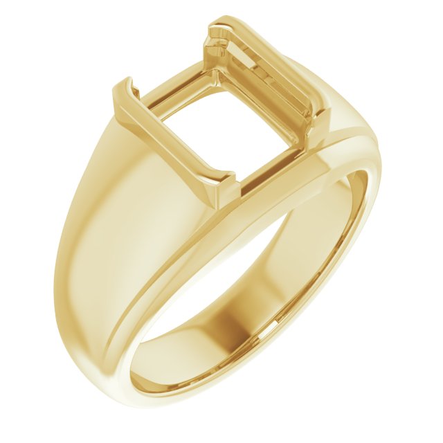Solitaire Half Bezel Ring