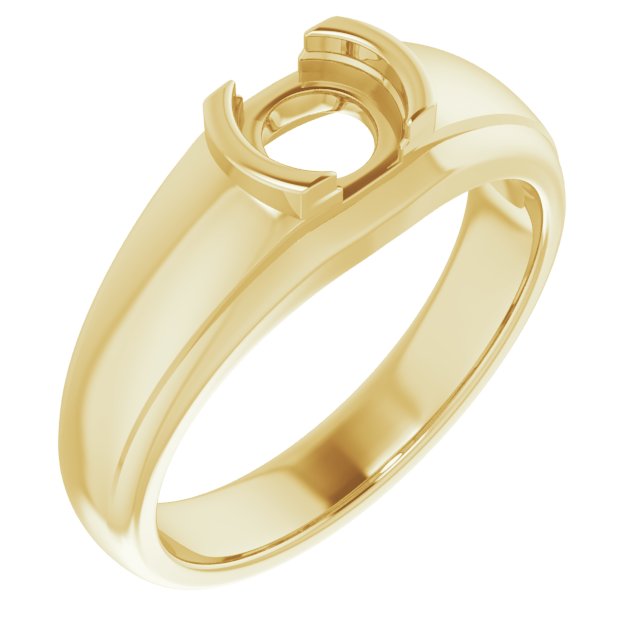 Solitaire Half Bezel Ring