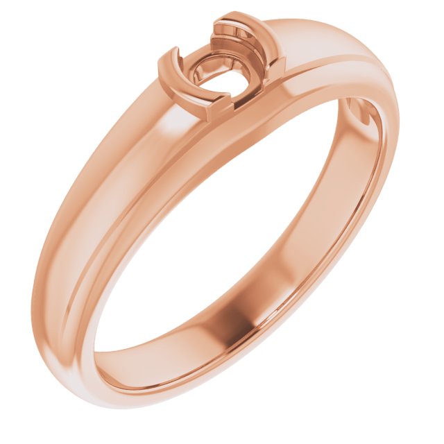 Solitaire Half Bezel Ring