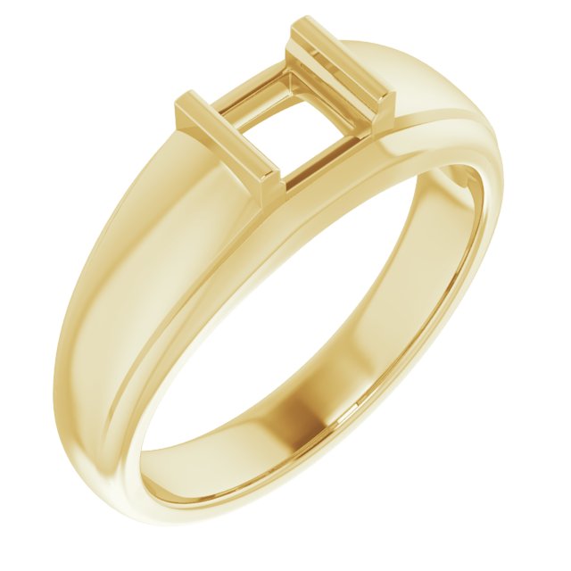 Solitaire Half Bezel Ring