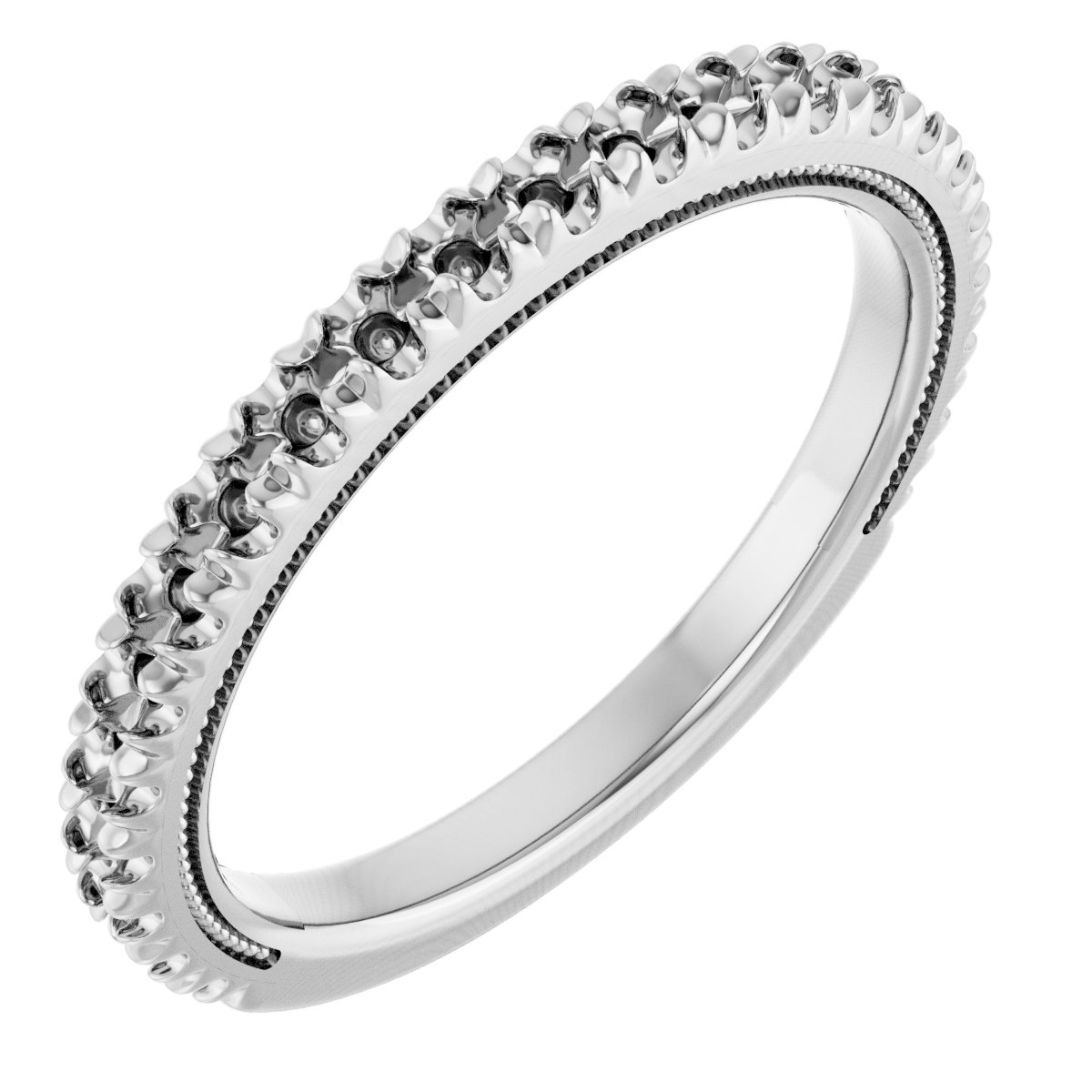 French-Set Beaded Anniversary Band