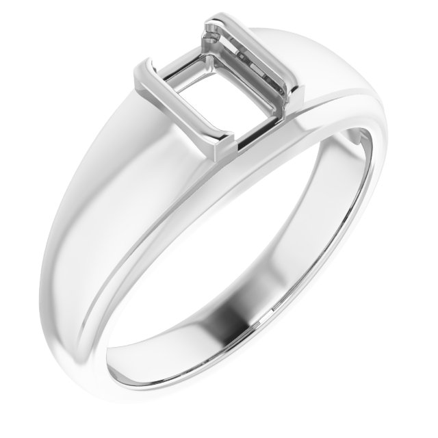 Solitaire Half Bezel Ring