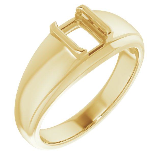 Solitaire Half Bezel Ring