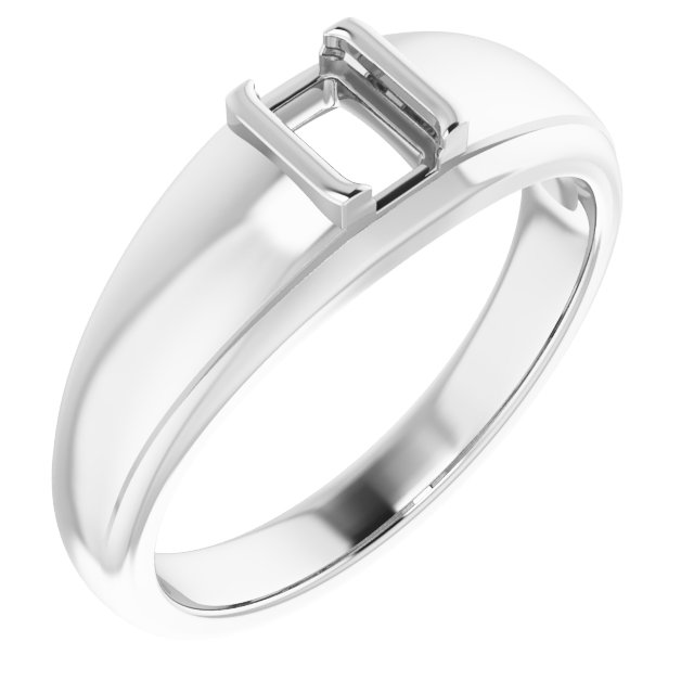 Solitaire Half Bezel Ring