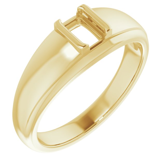 Solitaire Half Bezel Ring